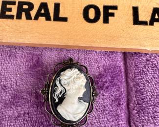 Sterling Silver Cameo Pin $15.00