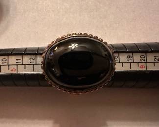 Size 7 Large Black Stone Costume Ring $12.00