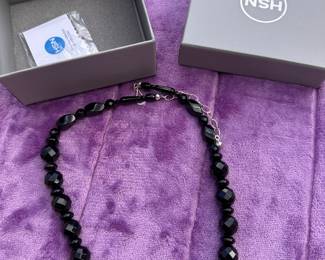 HSN Black Beaded Necklace $12.00