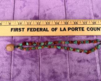 Turquoise and Amber Necklace $9.00