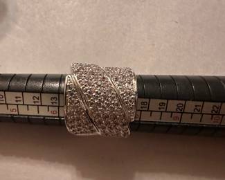 Size 7 Sterling Silver Triple Row Ring $18.00
