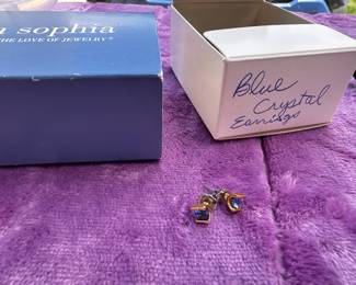 Lia Sophia Blue Crystal Earrings $6.00