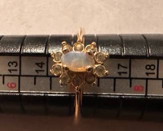 Costume Ring with Opaque Stone Size 7 $6.00