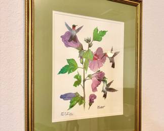 “Hummingbirds & Hibiscus” by Paul Overstreet 19 of 300 print