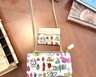 Coach purse with card holder