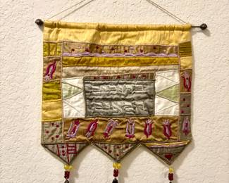 Embroidered Wall Hanging textile art