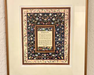 Framed Blessing for the Home