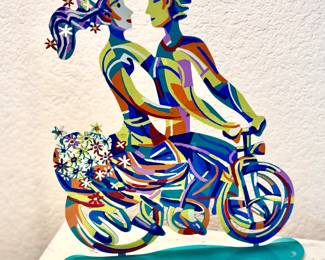 “Spring Ride” metal sculpture by David Gerstein