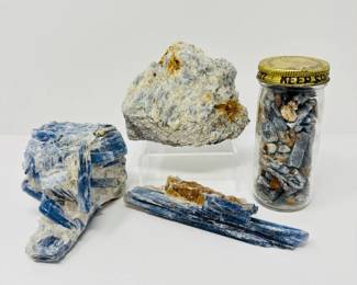 68 NaturalKyaniteMineralLotBladesMatrixCrystalFragments
