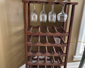 Wine rack with stemware