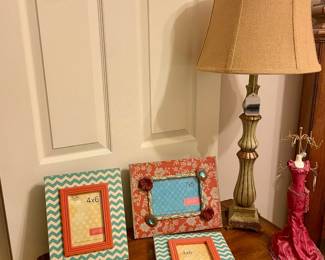 Decorative frames, lamp
