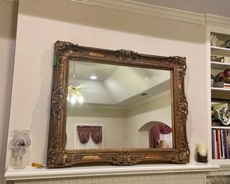 Large gilded decorative mirror