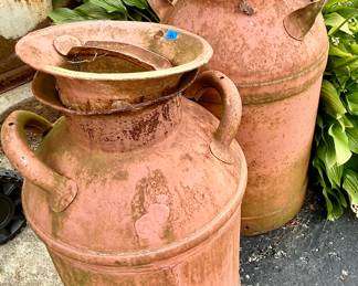 Vntg Metal milk jug $30-35ea