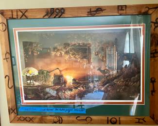 Terry Redlin “sunset Harvest” numbered & framed 31”w x 23”h $89