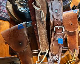 Leather gun belt holders $50-80 ea