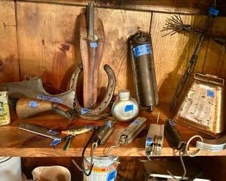 *Various Vntg fishing hooks/weight hooks
*Rejoyce, Peoria, IL Antique  1/2 oz Allspice can
Very rare $500 obo