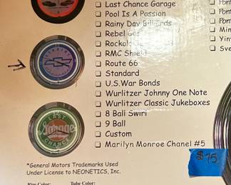 Neon-etics genuine Chevrolet Accent lighting Clock NIB $75