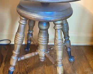 Crystal ball clawfoot 4 Leg, vintage piano stool $95