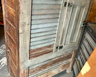 Back of ice block antique frig