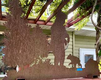 45.5”w x 35.5”h metal sculpture $95