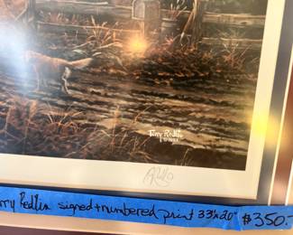 Terry Redlin “Harvest Moon Ball” SIGNED  numbered & framed 33” x 30” $350