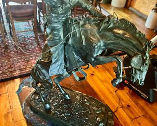Frederick Remington Brunco Buster Bronze Sculpture $900 (18”w x  25”h)