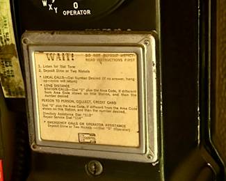 Vintage Bell Systems wood phone booth with  rotary coin pay phone & overhead light. Working
$2500