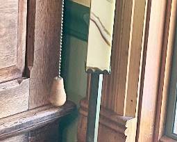 Vintage 3/4 61” high brass ‘ marble floor lamp with frosted domed shade $165