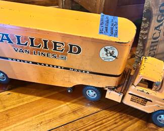 Vntg Tonka 18.6” long Allied van lines Toy truck $75