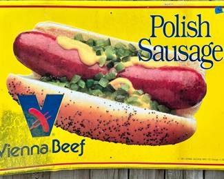 Vienna Beef Polish Sausage sign $60