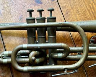 Antique brass bugle $50