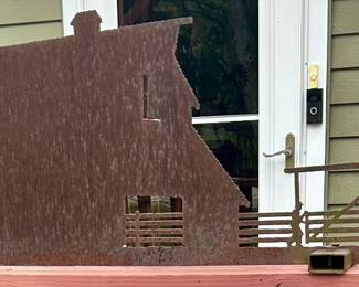 Side2: Metal art of farm 96”w x 26”h $115
