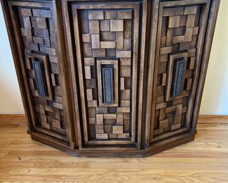 Mid-Century Modern Brutalist Cabinet. Circa 1960s