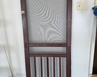 Wooden screen door, $10