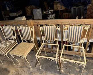 Wrought iron patio chairs, $20 for the set