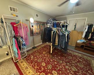 jeans $5.00 apiece
name brand polo shirts $4.00
Person style rug $50