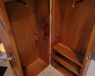 Old wood doll wardrobe carrying case