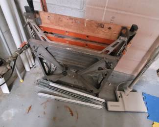 Folded work table