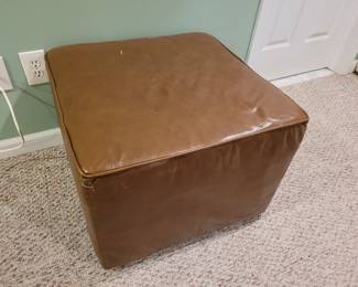 Leather ottoman