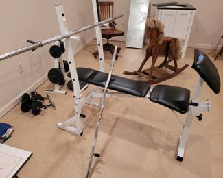 Work bench and weights