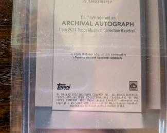 A superb collectible for any baseball fan! This card from the 2024 Topps Museum Collection features an authentic, on-card autograph from Hall of Fame pitcher Fergie Jenkins. The signature is certified and guaranteed by Topps, and the card is a limited edition, numbered 076 out of only 299 made. This is a great, authenticated piece of history for any collector.
