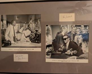 A rare and unique piece of film and sports history! This framed two-panel print from the classic film The Thief features authentic-looking signatures from Hollywood legend Ray Milland and NFL Hall of Famer Rosey Grier. This is a one-of-a-kind collectible for fans of classic cinema and football.