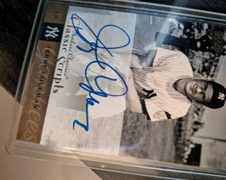 A great piece for any New York Yankees fan or collector! This card features an authentic signature from Jerry Coleman, a beloved Yankee and World Series champion. The signature has been authenticated by a third-party service and the card is professionally encapsulated, guaranteeing its authenticity and preserving it for years to come.