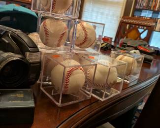 Various signatures on the balls.