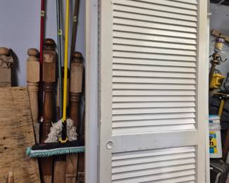 Pair loovered doors