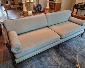 Drexel caned arm sofa
