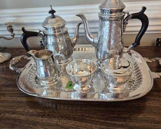 Silver plate coffee servive