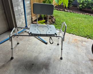 Shower tranfer bench potty chair combo