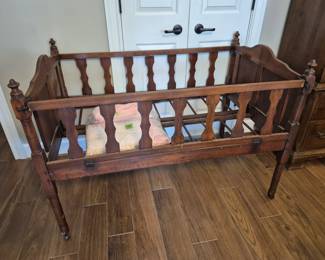 Antique folding baby bed