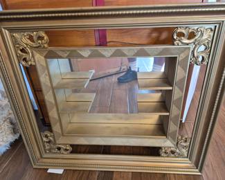 Vintage curio wall shelf